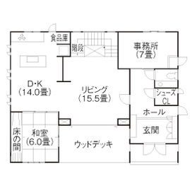 【西東京・小平住宅公園「サン・アルス」】屋上庭園・全館空調システムで一年中健康的で快適な住空間を体感の間取り図(1階)