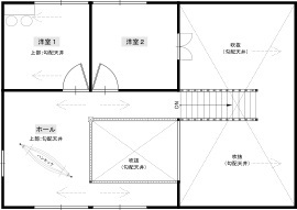 サイエンスホーム浜松1.5階建展示場の間取り図(2階)