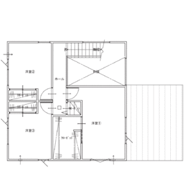 【木更津市】住空間を価格もスマートに叶える「ZERO-CUBE FREAK'S」モデルハウスの間取り図(2階)