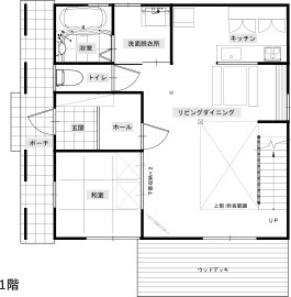 サイエンスホーム　伊勢崎展示場の間取り図(1階)
