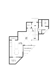 【ハウスアップ/実寸大モデル】大空間が広がる吹き抜けのある家＠京都市伏見区の間取り図(1階)