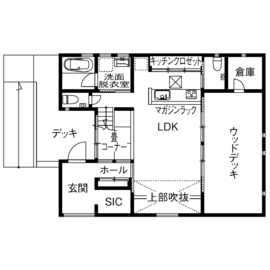 町田展示場（体感型モデルハウス）の間取り図(1階)