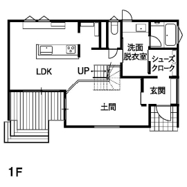 【デワホーム　天童芳賀モデルハウス】来場予約でデジタルギフト最大5000円分プレゼント♪の間取り図(1階)
