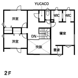 【デワホーム　天童芳賀モデルハウス】来場予約でデジタルギフト最大5000円分プレゼント♪の間取り図(2階)