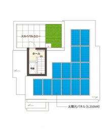 ヤマト住建／浜松住宅展示場（5層の空間が縦に広がる、遊び心たっぷりの住まい）の間取り図(PH階)
