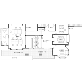 海外ドラマのような暮らしを！かわいい好きにはたまらないフレンチシックなモデルハウス＠久喜市菖蒲町の間取り図(1階)