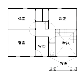 まるで映画のワンシーン！？おしゃれ好きにたまらないアメリカンスタイルなモデルハウス＠久喜市菖蒲町の間取り図(2階)