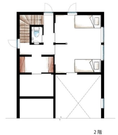 コタニの元気な家　【狭間が丘モデルハウス】の間取り図(２階)