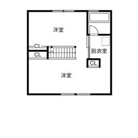 【いがみ建築工房　伊神建設】町家風情を味わう暮らしが体感できる「桐野町モデルハウス」の間取り図(2階)