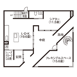 トータテハウジング@アスタ展示場の間取り図(1階)