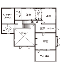 トータテハウジング＠東広島展示場の間取り図(２階)