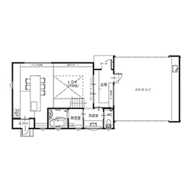 岩国モデルハウスの間取り図(1階)