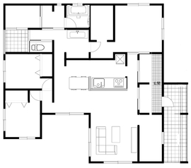 スタイリッシュハウス/足利市葉鹿町モデルハウスの間取り図(1階)