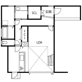 【奈良広陵モデルハウス】ニューヨークにあるようなリゾートモデルハウス（見学予約制）の間取り図(1階)