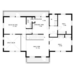 スウェーデンハウス 所沢モデルハウスの間取り図(2階)
