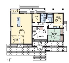 スウェーデンハウス　前橋吉岡展示場の間取り図(1階)