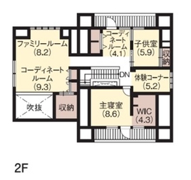 スウェーデンハウス　前橋吉岡展示場の間取り図(2階)