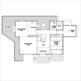 スウェーデンハウス　立川モデルハウスの間取り図(1階)