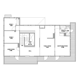 スウェーデンハウス 横浜東モデルハウスの間取り図(2階)