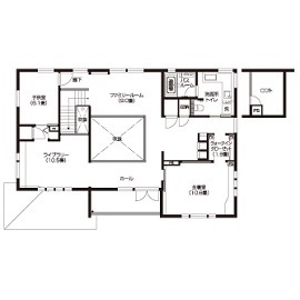 スウェーデンハウス 伊丹モデルハウスの間取り図(2階)
