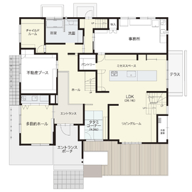 東宝ホーム RKB住宅展小倉北展示場の間取り図(1階)
