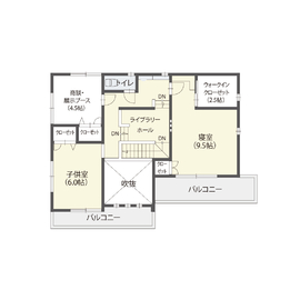東宝ホーム 飯塚宿泊体験展示場の間取り図(2階)