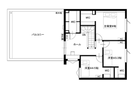 敷地49.24坪・延床45.19坪｜ジョイフルホーム北郷4-7モデル-GX志向型住宅【ガレージ×スマートハウス】の間取り図(2階)