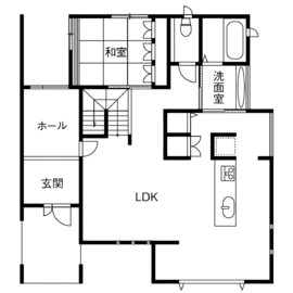 【要予約】タマホーム桃山六地蔵店モデルハウスの間取り図(１階)