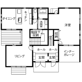 【要予約】タマホーム新大阪支店モデルハウスの間取り図(1階)