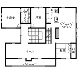 【要予約】タマホーム新大阪支店モデルハウスの間取り図(2階)