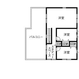 【要予約】タマホーム新大阪支店モデルハウスの間取り図(3階)