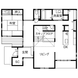 【要予約】タマホーム久留米上津バイパス店モデルハウスの間取り図(1階)