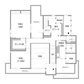 武蔵野展示場の間取り図(2階)