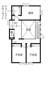 【小樽市｜JOYハウス】子育てファミリーの“暮らしの夢”が広がる提案型モデルハウスの間取り図(2階)