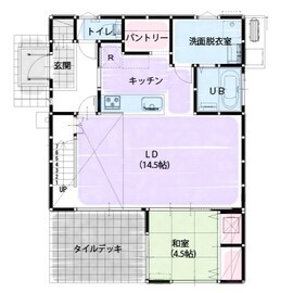 吉野町松十文字モデルハウス【ZERO-CUBE+BOX】の間取り図(1階)