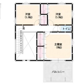 吉野町松十文字モデルハウス【ZERO-CUBE+BOX】の間取り図(2階)