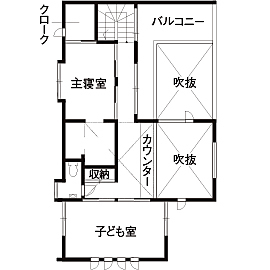 【デザインするのは見た目だけではありません】～家工房の勝田台モデルハウス～動線・収納の使い易さを実感の間取り図(2階)