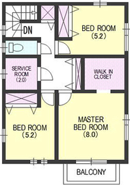 セルコホーム西埼玉　稲荷台モデルハウスの間取り図(2階)