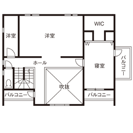 【寝屋川市/モデルハウスオープン】省エネ＆快適、万一の災害時にも備えた「UK Smart2030零和の家」の間取り図(2階)