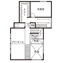 株式会社鬼村工務店　モデルハウスの間取り図(2階)