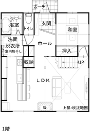 サイエンスホーム　静岡展示場の間取り図(1階)