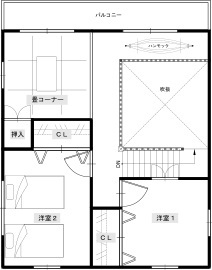 サイエンスホーム　奈良法隆寺展示場の間取り図(2階)