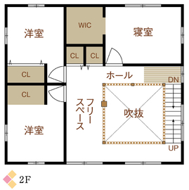 サイエンスホーム沼田展示場の間取り図(2階)