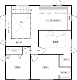 サイエンスホーム　倶知安展示場の間取り図(2階)