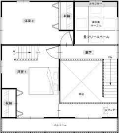 サイエンスホーム　新潟県央展示場の間取り図(2階)