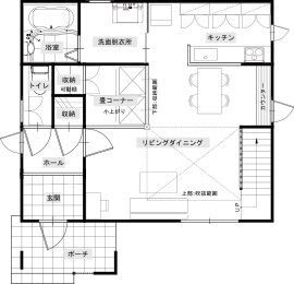 サイエンスホーム　札幌東展示場の間取り図(1階)