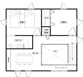サイエンスホーム　札幌東展示場の間取り図(2階)