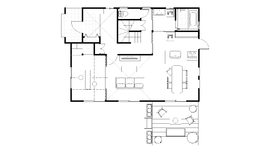 【屋上アウトドアと大収納空間のある家】ニッケンホームモデルハウスの間取り図(1階)