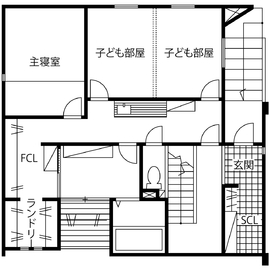 羽根山モデルハウスの間取り図(1階)