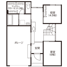 【ロジックハウス｜本巣郡北方町加茂】北方モデルハウスの間取り図(1階)